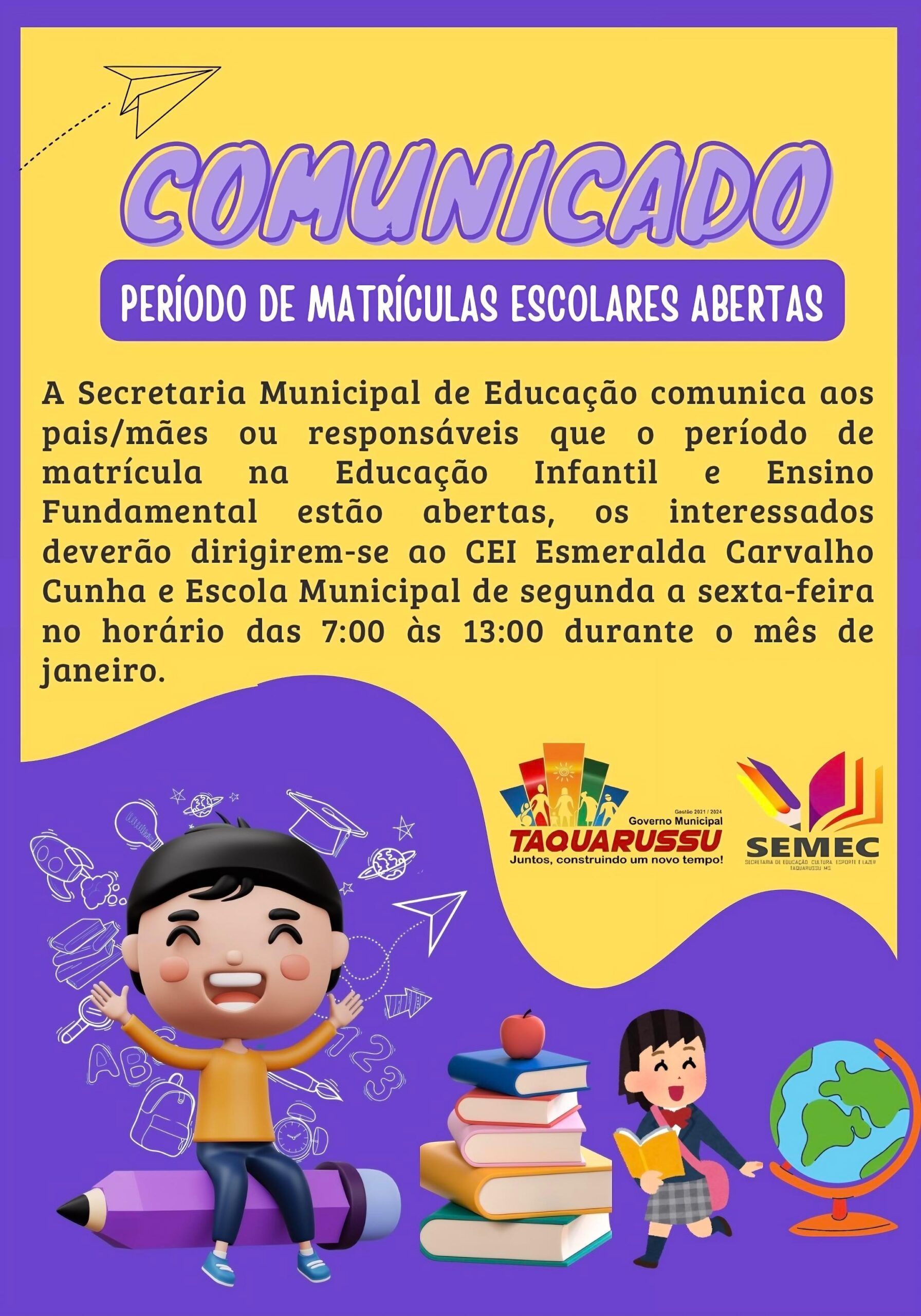 COMUNICADO IMPORTANTE SEMEC