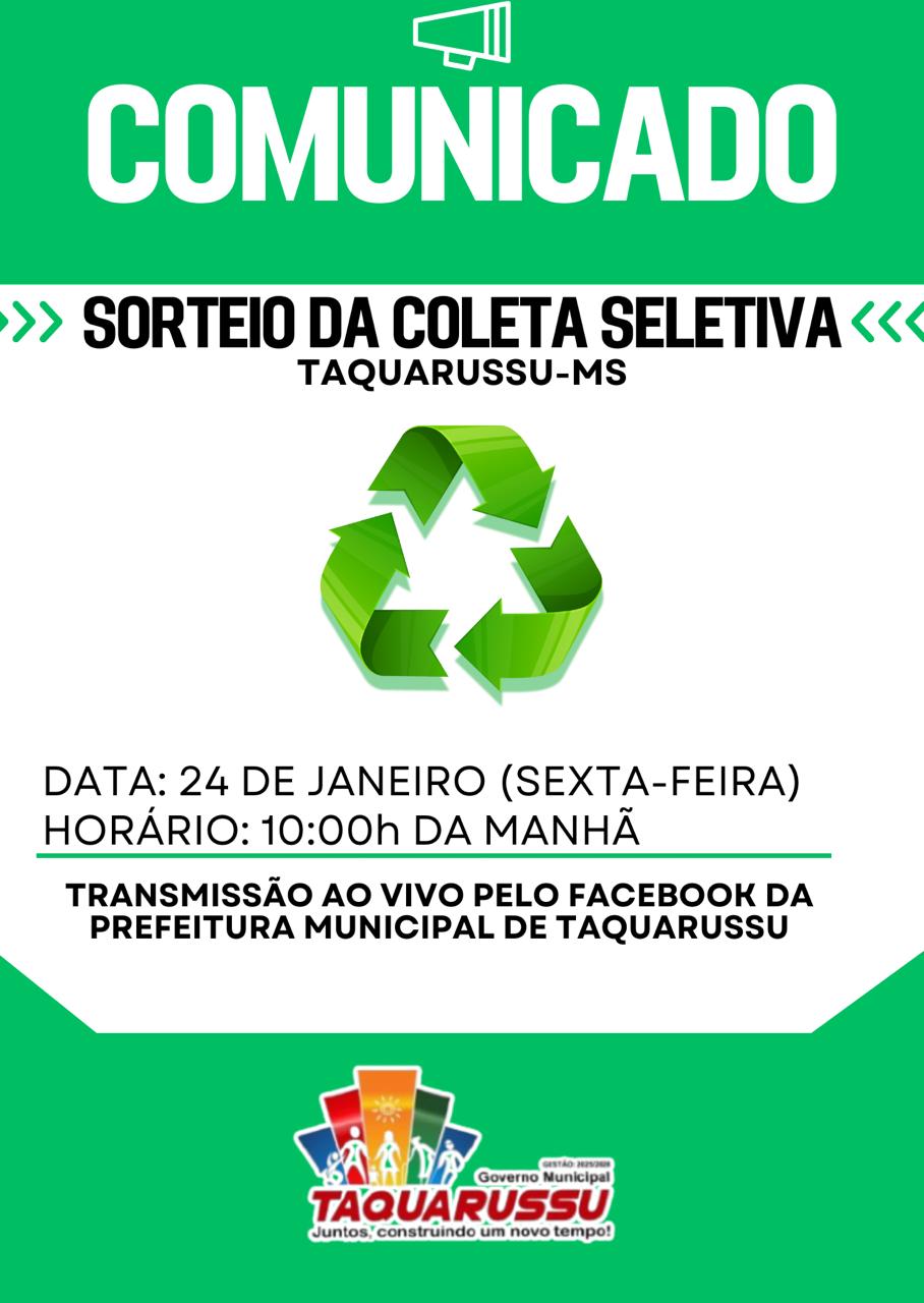 Sorteio Coleta Seletiva