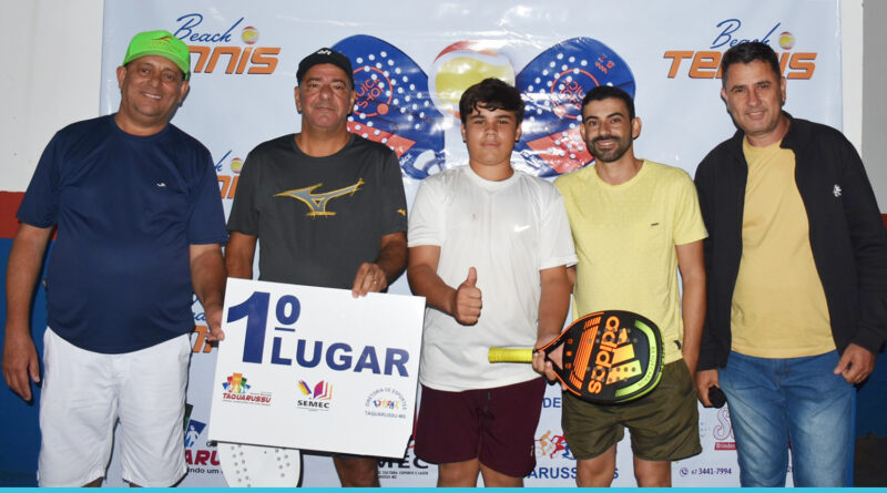 Prefeitura de Taquarussu promove torneio de Beach Tennis do trabalhador
