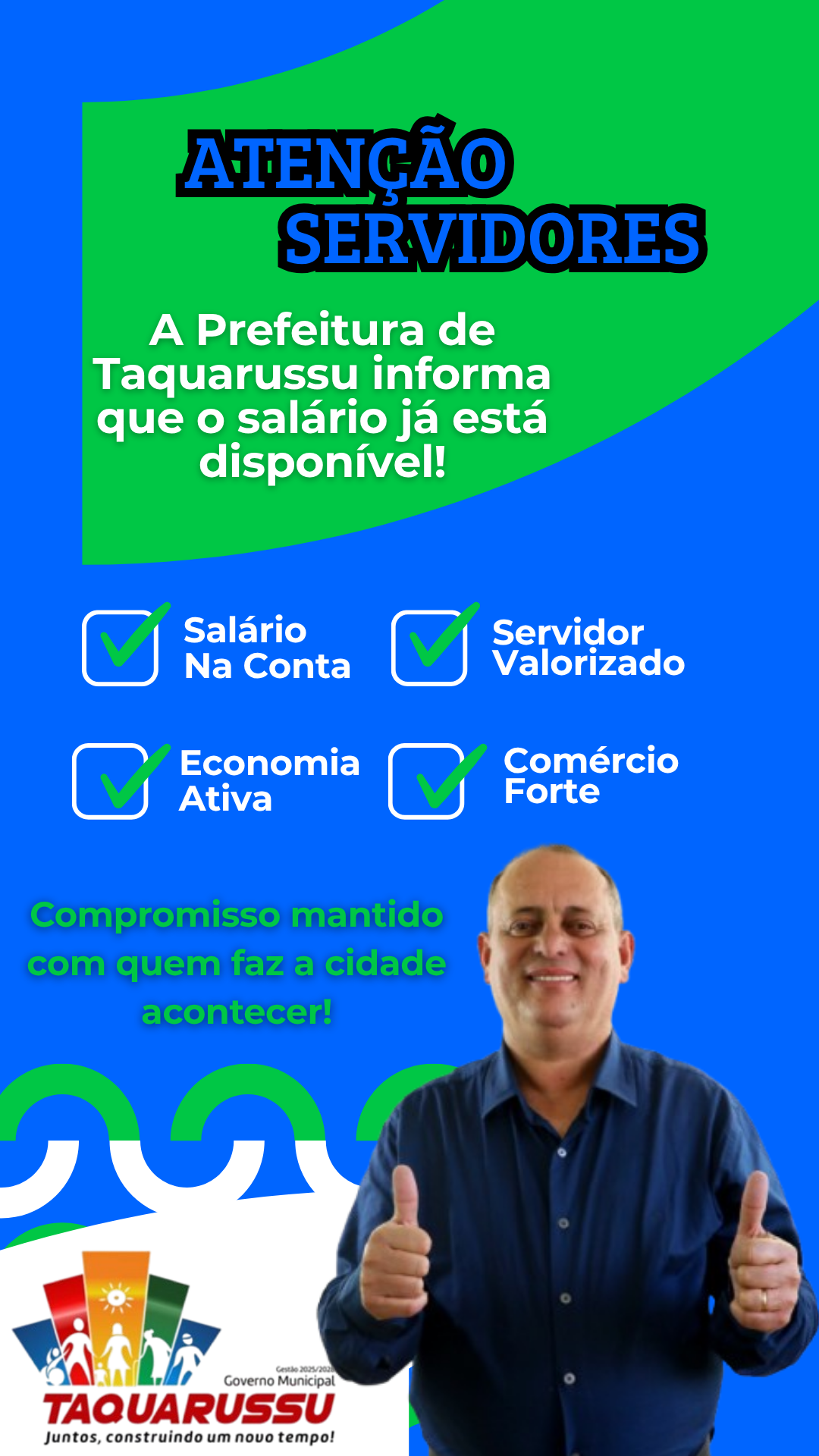 Atenção servidores salario está na conta!