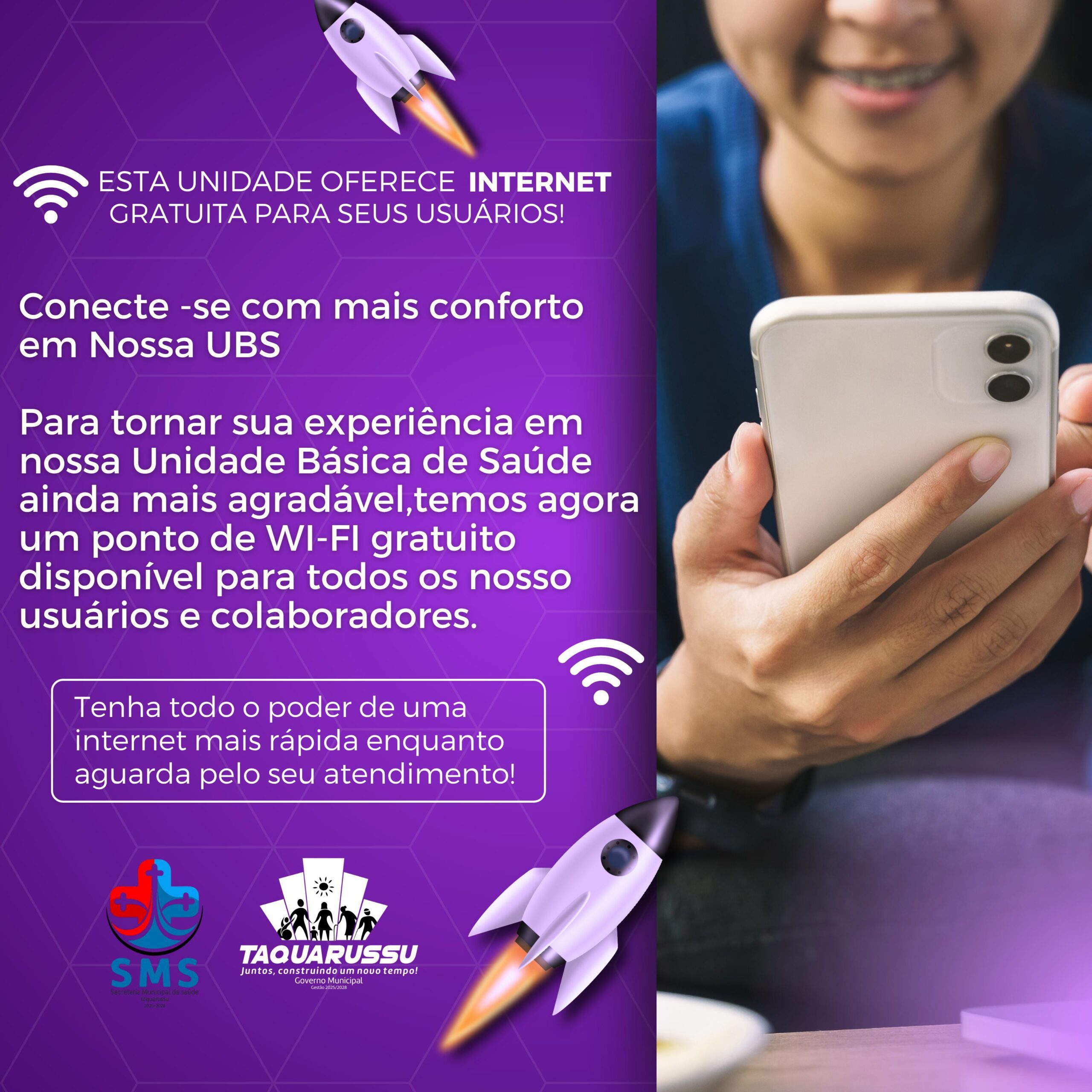 Posto de Saúde Oferece Internet Wi-fi, Gratuita para todos seus usuários e colaboradores!