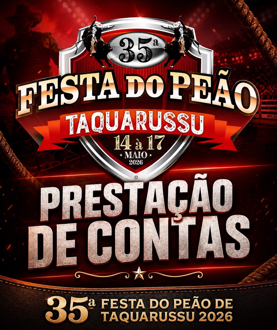 Prestação de contas da 35ª Festa do Peão de Taquarussu