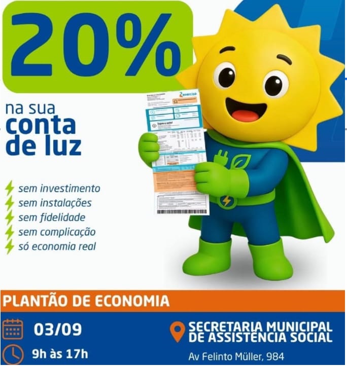 Conta de luz mais barata: moradores de Taquarussu podem economizar até 20% com programa de energia renovável